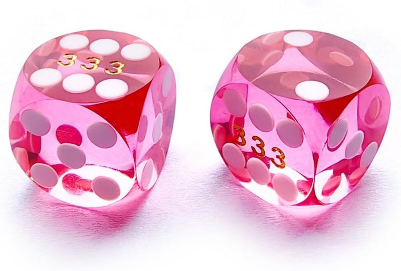 Bescon Professional Small Precision Dice 12.7mm (1/2 inch) with Random Serial Number, Mini Precision Cut Dice 12.7MM Gem Pink - Image 1